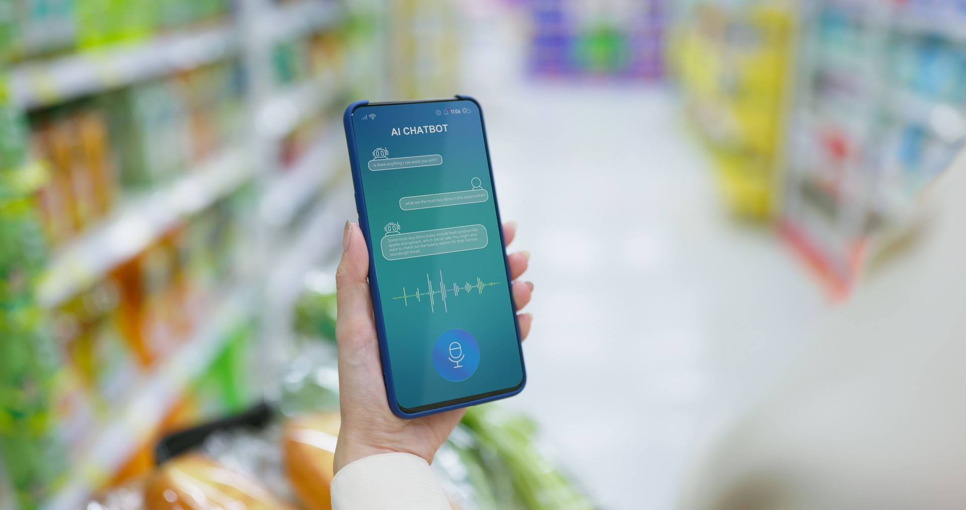 AI chatbot at supermarket
